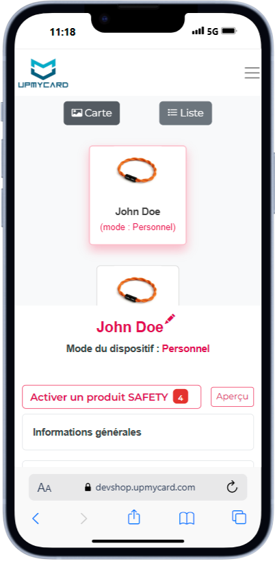 Interface Propriétaire - Tableau de bord